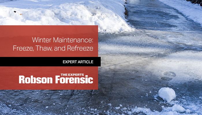 Winter Maintenance Expert Witness Investigations