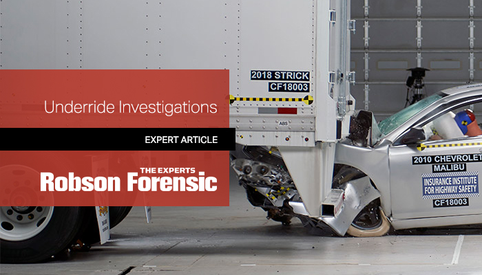 Tractor Trailer Underride Expert Investigations